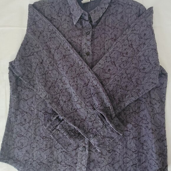 Territory Ahead Purple Gray Long Sleeve Womens  Shirt XL - Picture 3 of 13